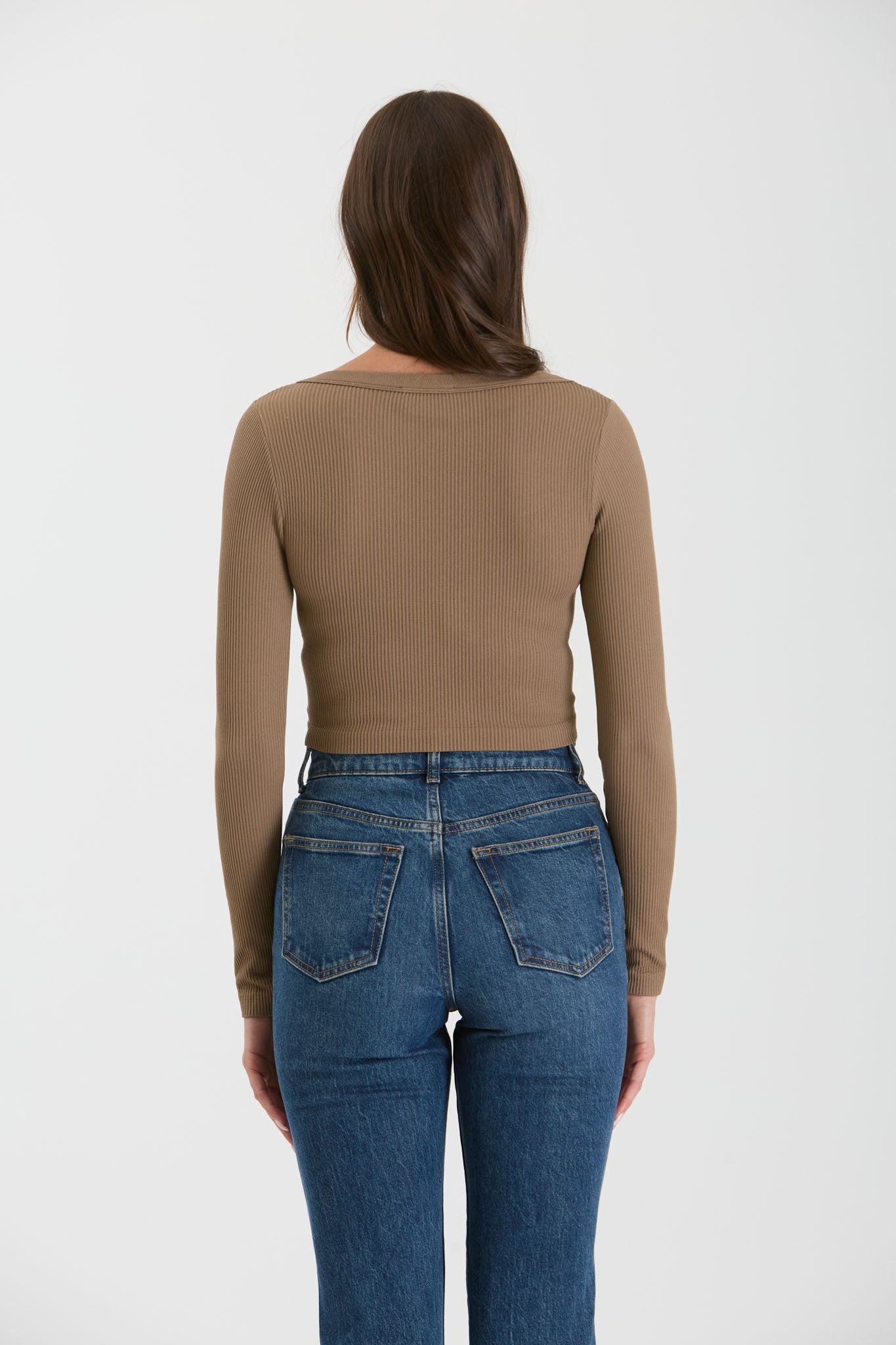 Long Sleeve Sweater Knit Crop Top