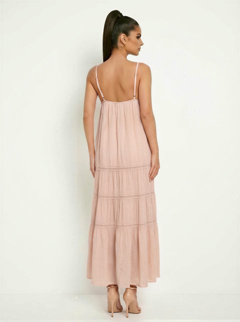 Lace Tiered Maxi Dress