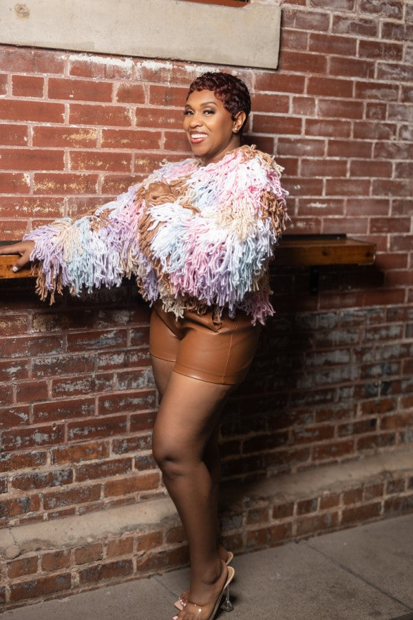 Jazlyn High Waist PU Shorts