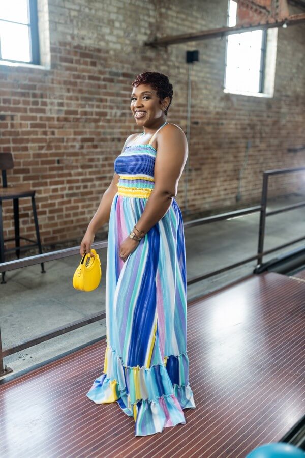 Ebony Maxi Dress-Blue