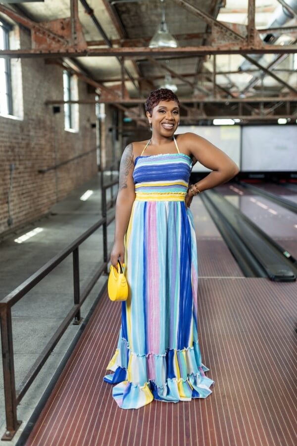 Ebony Maxi Dress-Blue
