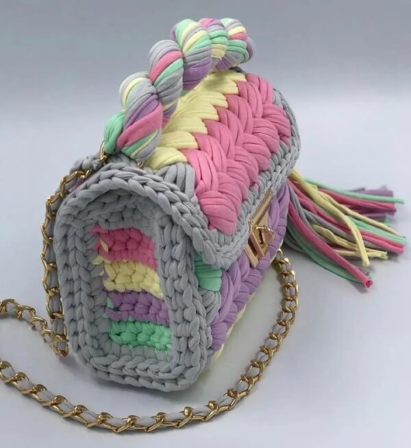 Tanner Pastel Crochet Bag (Handmade )