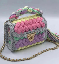 Tanner Pastel Crochet Bag (Handmade )
