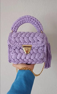 Lavender Crochet Bag (Handmade)