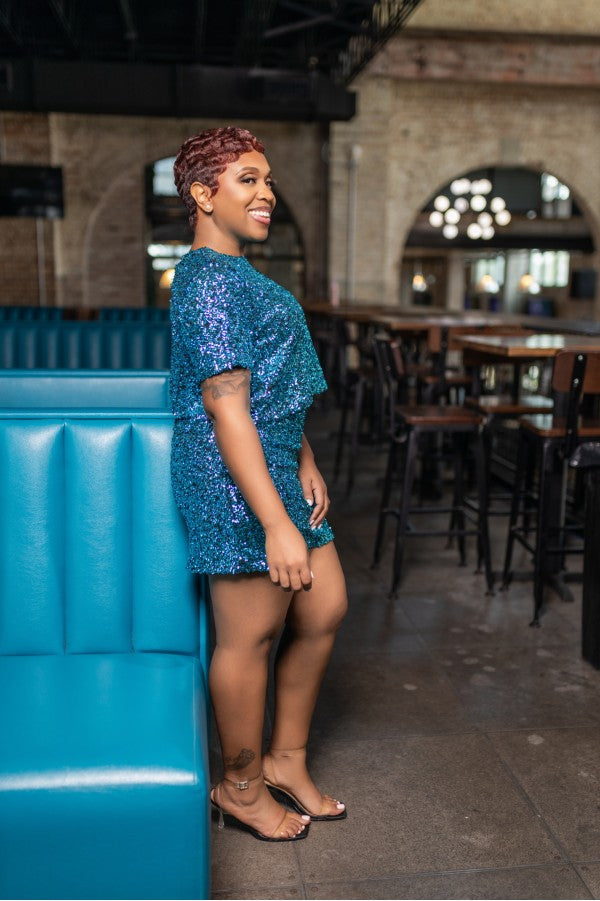 Krista Sequin Skirt Set