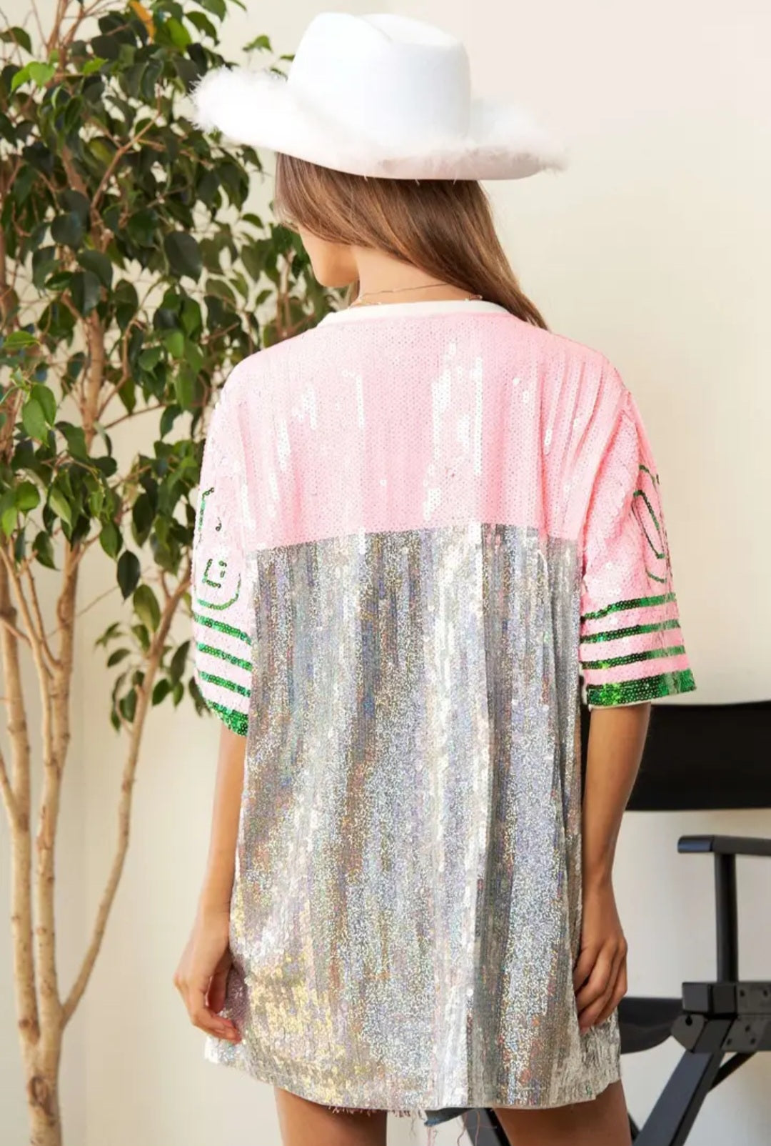 Sequin Jersey Top