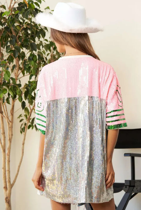 Sequin Jersey Top