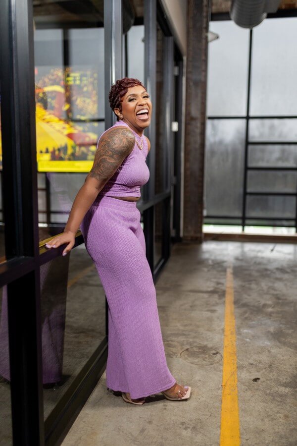 Kyra Crinkle Matching Set- Lady Lilac